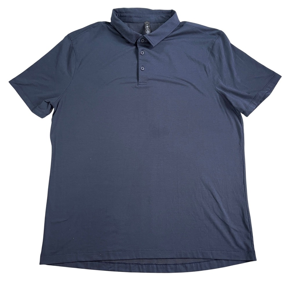 Lululemon Evolution Slim Fit Performance Golf Polo Mens XXL Navy Blue